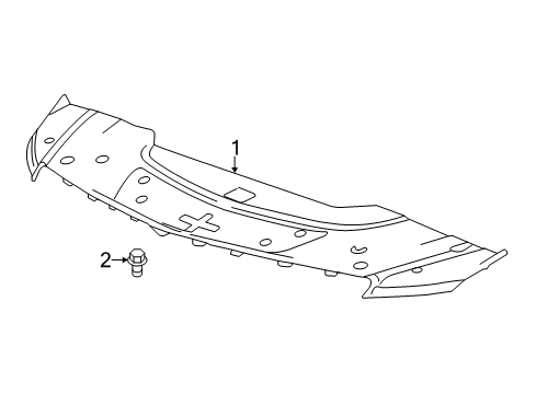 2015 Cadillac XTS Shield Assembly, Front Compartment Front Sight Diagram for 23205335