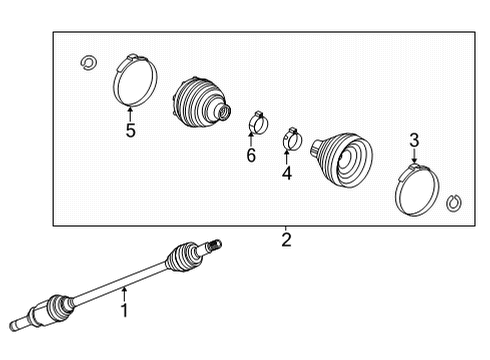 2023 Buick Encore GX Clamp, Rear Whl Drv Shf Inr Cv Jt Boot Otr Diagram for 42722034