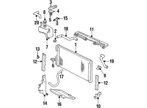 1994 Pontiac Bonneville Shield, A/C Cmpsr Splash Diagram for 25553901