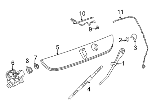 2021 Chevy Suburban Wiper & Washer Components Diagram 1 - Thumbnail