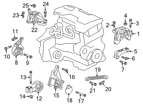 2013 Buick Verano Nut, 12 X 1.75 Mm Diagram for 11514598