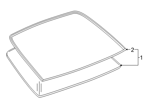 2008 Buick LaCrosse Back Glass, Reveal Moldings Diagram