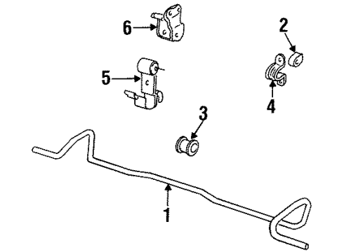 1999 Chevy Monte Carlo Rear Suspension Components, Stabilizer Bar Diagram 4 - Thumbnail