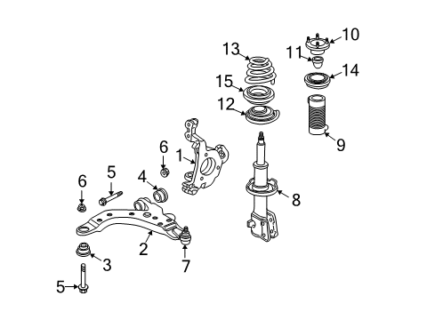 1997 Buick Regal Front Suspension, Lower Control Arm, Stabilizer Bar, Suspension Components Diagram