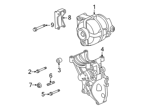 2023 Chevy Silverado 3500 HD Alternator Diagram 2 - Thumbnail