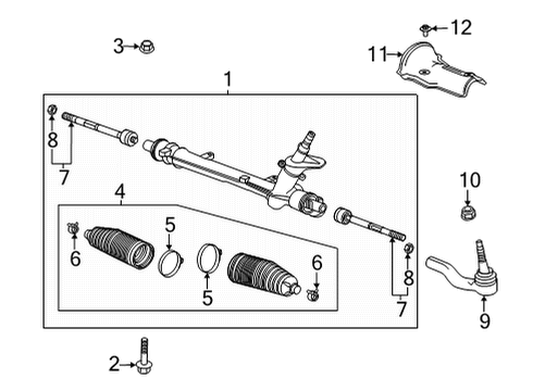 2022 Chevy Trailblazer Steering Column & Wheel, Steering Gear & Linkage Diagram