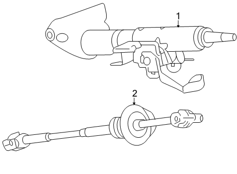 2007 Saturn Sky Steering Column, Steering Wheel Diagram 1 - Thumbnail