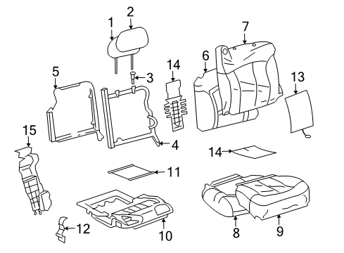 2005 Chevy Trailblazer EXT Front Seat Components Diagram