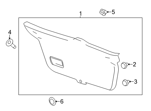 2015 Chevy Sonic Interior Trim - Lift Gate Diagram