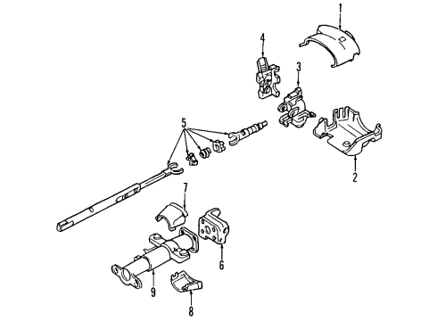 1996 Chevy Blazer Steering Column & Wheel Diagram 1 - Thumbnail