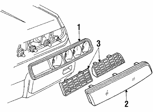 1984 Pontiac Fiero Combination Lamps Diagram