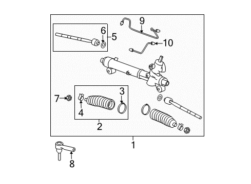 2009 Chevy Equinox P/S Pump & Hoses, Steering Gear & Linkage Diagram 3 - Thumbnail