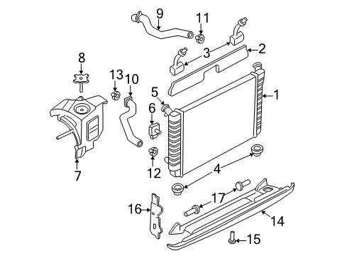 1997 Buick Regal Radiator & Components Diagram