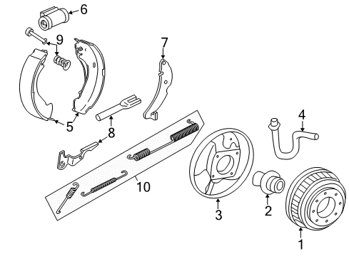 1995 GMC K1500 Lever Kit,Rear Parking Brake Diagram for 18017743