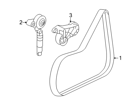 2004 Saturn Ion Belts & Pulleys, Maintenance Diagram 1 - Thumbnail