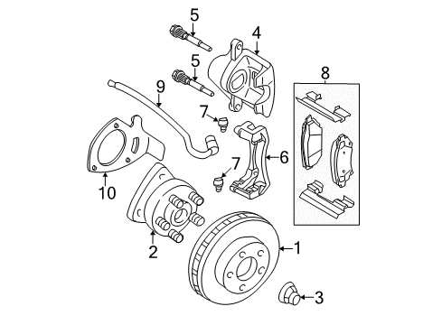 2000 Chevy Monte Carlo Brake Components, Brakes Diagram