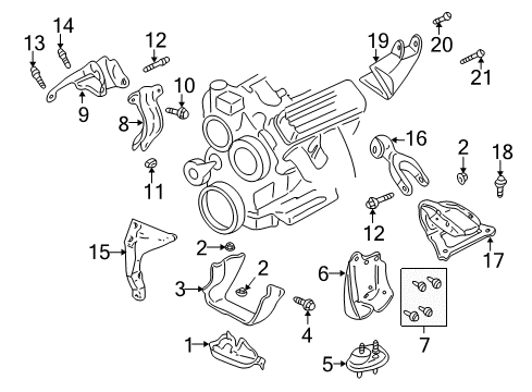 2005 Chevy Impala Bracket,Engine Mount Strut Diagram for 24507211