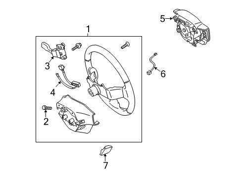 2010 Pontiac Vibe Steering Column & Wheel, Steering Gear & Linkage Diagram 7 - Thumbnail