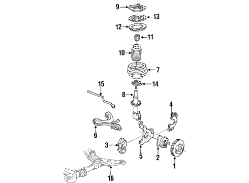 1992 Buick Park Avenue Front Springs Diagram for 22078100