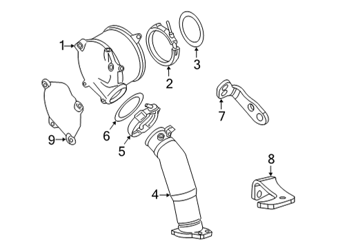 2023 GMC Sierra 2500 HD Turbocharger & Components Diagram 5 - Thumbnail