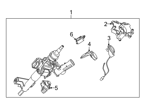 2010 Saturn Vue Steering Column, Steering Wheel & Trim Diagram 2 - Thumbnail