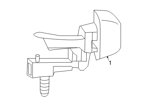 2012 Chevy Traverse Lamp Assembly, Rear License Plate Diagram for 22788117