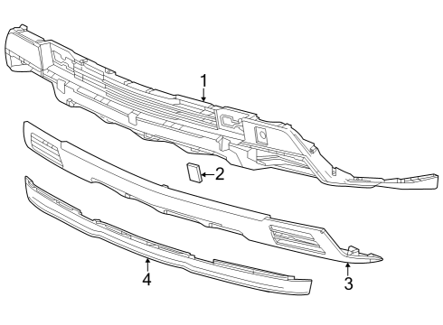 2023 Chevy Silverado 1500 Bumper & Components - Front Diagram 6 - Thumbnail