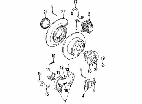 2001 Cadillac Catera Anti-Lock Brakes Diagram