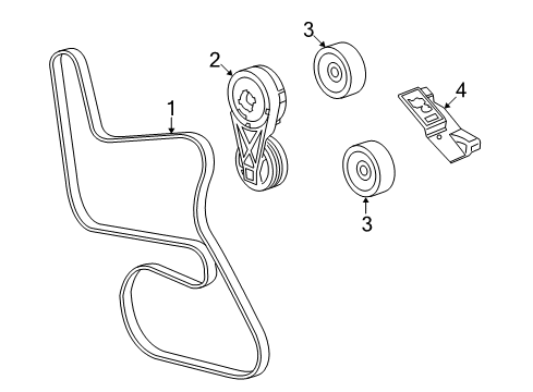 2006 Pontiac Montana Belts & Pulleys Diagram