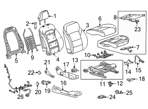 2023 Chevy Bolt EUV Cover Assembly, F/Seat Bk *Black Diagram for 42789715