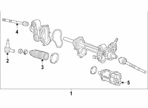 2018 GMC Acadia Steering Column & Wheel, Steering Gear & Linkage Diagram 4 - Thumbnail