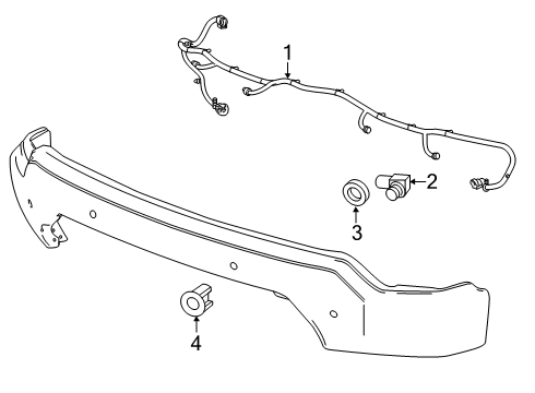 2021 GMC Sierra 1500 Electrical Components - Front Bumper Diagram 1 - Thumbnail