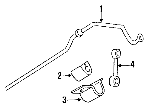 1999 Cadillac DeVille Rear Suspension, Lower Control Arm, Upper Control Arm, Ride Control, Stabilizer Bar, Suspension Components Diagram