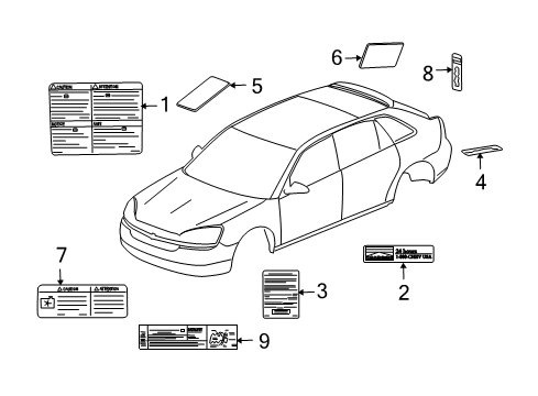 2004 Chevy Malibu Information Labels Diagram