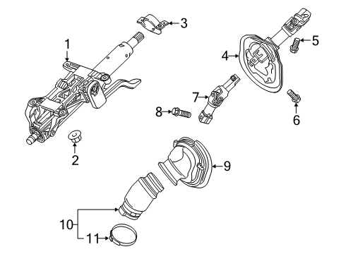 2021 Cadillac XT4 Steering Column & Wheel, Steering Gear & Linkage Diagram 2 - Thumbnail