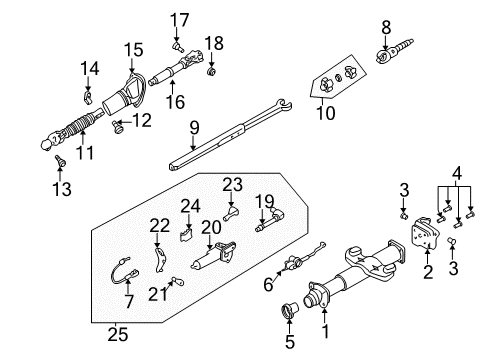 2001 Chevy Tahoe Lower Steering Column Diagram