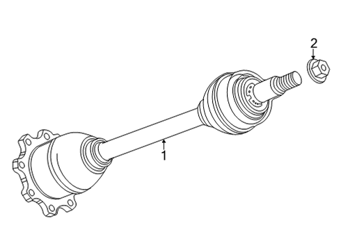 2022 GMC Yukon XL Axle Shaft - Rear Diagram