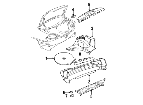 1992 Buick Skylark Interior Trim - Rear Body Diagram