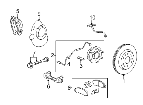 2017 GMC Yukon Brake Components, Brakes Diagram 1 - Thumbnail