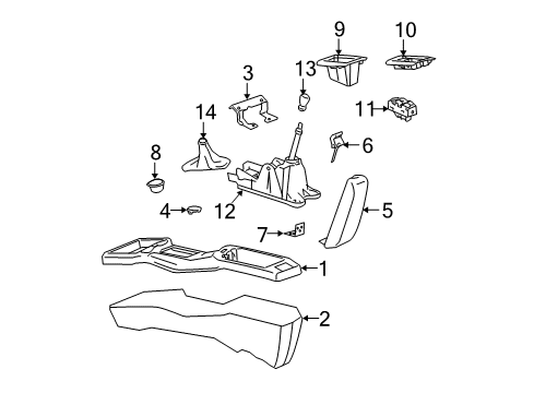 2003 Pontiac Sunfire Gear Shift Control - MT Diagram