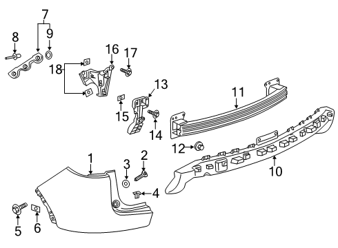 2019 Chevy Blazer Rear Bumper Diagram 4 - Thumbnail