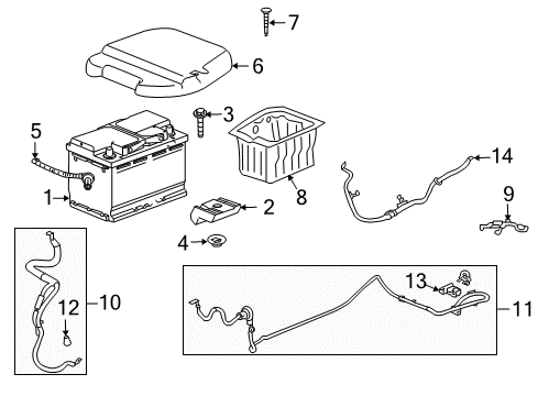 2015 Buick Enclave Cover, Battery *Cocoa Diagram for 84061491