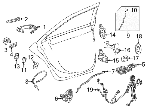 2017 Cadillac CT6 Rear Door Diagram 3 - Thumbnail