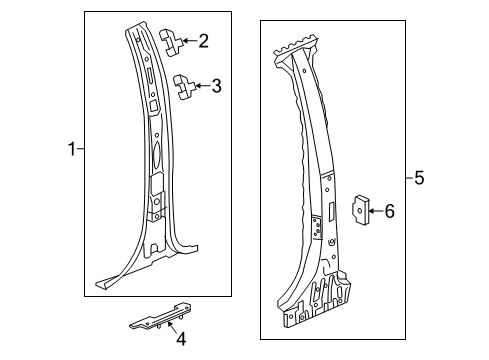 2015 Chevy Silverado 1500 Center Pillar Diagram 1 - Thumbnail