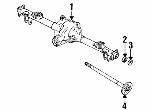 1989 Cadillac Brougham Axle Housing - Rear Diagram