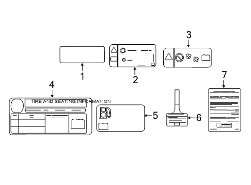 2018 Chevy Sonic Information Labels Diagram