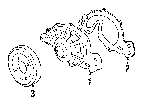 2003 Pontiac Grand Prix Cooling System, Radiator, Water Pump, Cooling Fan Diagram