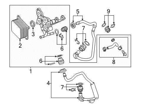 2017 Cadillac ATS Oil Cooler, Cooling Diagram 3 - Thumbnail