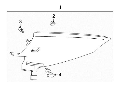 2016 Buick Regal Interior Trim - Quarter Panels Diagram