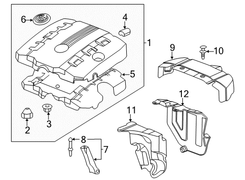 2014 Cadillac CTS Engine Appearance Cover Diagram 5 - Thumbnail